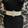 Something Blue Size 10 Rhinestone Ivory Belt