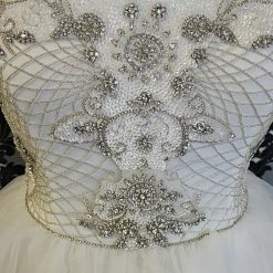 Something Blue Cristiano Lucci Ivory 6524 Wedding Dress Horsehair Skrit Beaded Bodice WEDDING DRESSES