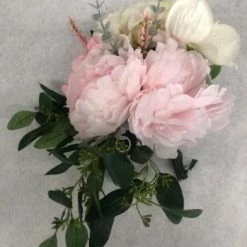 Something Blue DECOR Bouquet Floral Blush/Ivory/Green Size 11" FLORAL