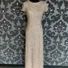 Something Blue Adrianna Papell Women's Formal Sequin Blush Size 4 FORMAL/MOTHER'S DRESSES