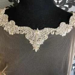 Something Blue Alure Bridal Size 8 Nude Tulle With Silver Rhinestones Bodysuit