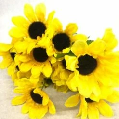 Something Blue Sunflower Floral Yellow Size 4ct FLORAL DECOR