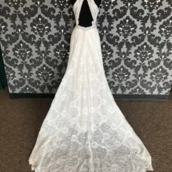 Something Blue Wilderly Bride 81864A Size 6 Ivory Lace Highneck A-Line