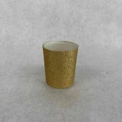 Something Blue DECOR Votive Size 2.5" Gold Glitter