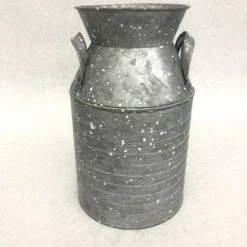 Something Blue DECOR Ashland Container Galvanized Silver Size 9" Hourglass VASES