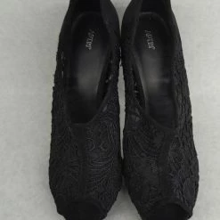 Something Blue Shoe Size 8 Lace Black SHOES