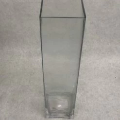 Something Blue DECOR Vase Glass Clear Size 4" X 16" Rectangle VASES