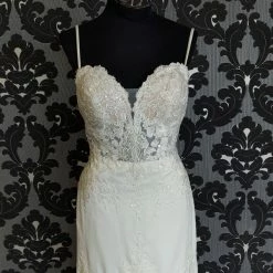 Something Blue WEDDING DRESSES Stella York 6867 Wedding Dress Size 14 Lace/Tulle Ivory Sleeveless