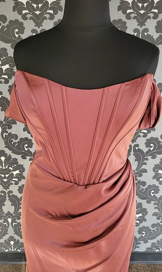 Something Blue Cinderella Divine 7484C Prom Dress Satin Rosewood FORMAL DRESSES NEW ARRIVALS 4 Something Blue Cinderella Divine 7484C Prom Dress Satin Rosewood FORMAL DRESSES NEW ARRIVALS