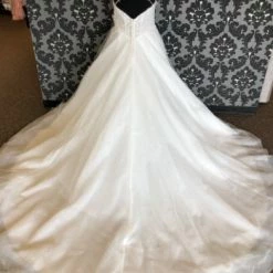 Something Blue Mori Lee Size 18 Ivory Glitter Tulle With Beaded Bodice A-line