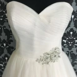 Something Blue Wedding Sincerity Strapless Ballgown Blush Size 12 Wedding Dress