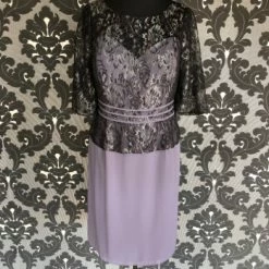 Something Blue FORMAL/MOTHER'S DRESSES Jade By Jasmine Formal Cocktail Length Size 18 Lace/Chiffon Gray