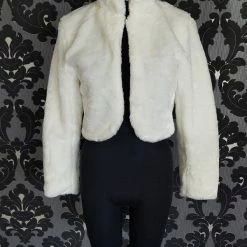 Something Blue Shawl Size S Fur Ivory Long Sleeve NEW ARRIVALS