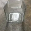 Something Blue Wedding DECOR Vase Glass Clear Size 4" Square VASES