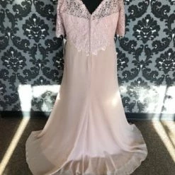 Something Blue FORMAL/MOTHER'S DRESSES Size 22W Dusty Rose Montage Floor Lace/Chiffon 3/4 Length FORMAL DRESSES