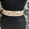 Something Blue Davids Bridal Belt Rhinestone Ivory