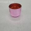 Something Blue West Elm Candle Holder Glass Pink/Orange Size 3" CANDLES DECOR
