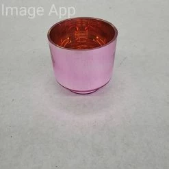Something Blue West Elm Candle Holder Glass Pink/Orange Size 3" CANDLES DECOR
