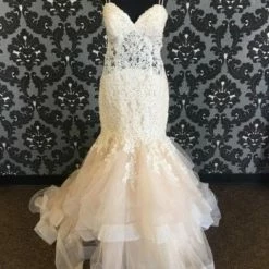 Something Blue Madeline Gardner Women's Wedding Dress Beaded Lace/Horsehair WEDDING DRESSES