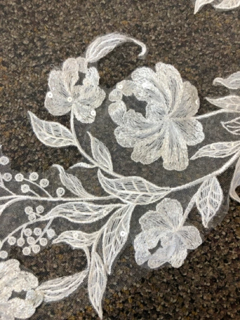 Something Blue Cathedral Ivory Tulle With Lace And Sequin Veil VEILS 4 Something Blue Cathedral Ivory Tulle With Lace And Sequin Veil VEILS