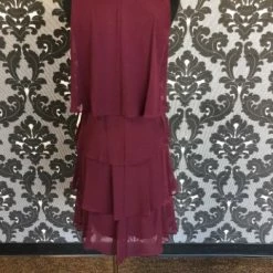 Something Blue SLNY Formal Chiffon Burgundy Size 6