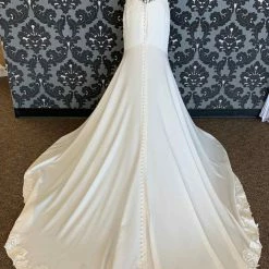 Something Blue WEDDING DRESSES Stella York Size 12 Highneck Sequin Lace Fit & Flare