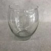 Something Blue Vase Size 5.75" Glass Clear Oval VASES DECOR