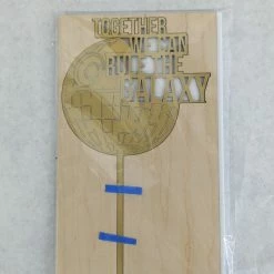 Something Blue Cake Topper Size 8.5" Wood Gold Cake Topper CAKE ACCESSORIES DECOR