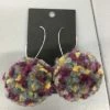 Something Blue Wedding Yarn Pom Earring