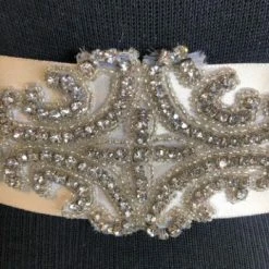 Something Blue MK12 Women's Belt Satin/Rhinestone Champagne Rhinestone BELTS