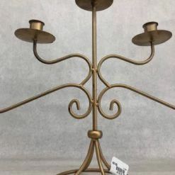 Something Blue DECOR Candelabra Size 20"x13.5" Metal Gold CANDLES