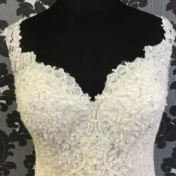 Something Blue Stella York 5526 Women's Wedding Dress Lace Ivory Size 12 Sheath WEDDING DRESSES