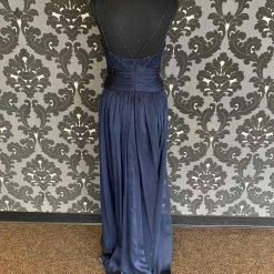 Something Blue FORMAL/MOTHER'S DRESSES Size 16 Navy Belosie Floor Chiffon Sleeveless FORMAL DRESSES