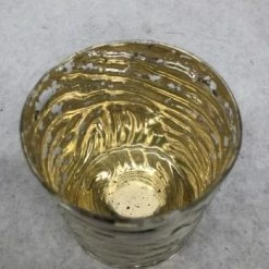 Something Blue Hobby Lobby Candle Holder Mercury Glass Champagne Size 4"x3.5" CANDLES