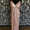 Something Blue Adrianna Papell Women's Formal Sequin Rose Gold Size 16 FORMAL/MOTHER'S DRESSES