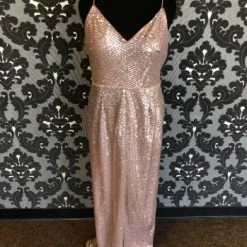 Something Blue Adrianna Papell Women's Formal Sequin Rose Gold Size 16 FORMAL/MOTHER'S DRESSES