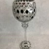 Something Blue Goblet Size 13.75" Glass Silver CANDLES