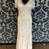 Something Blue FORMAL/MOTHER'S DRESSES Adrianna Papell Size 14 Beaded Tulle Nude FORMAL DRESSES