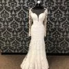 Something Blue WEDDING DRESSES Martina Liana 935cr Lace Ivory Size 10 AS IS LARGE HOLES BACK MESH/ SLEEVES