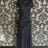 Something Blue Adrianna Papell Women's Formal Sequin Navy Size 4P