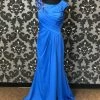 Something Blue Size 10 Royal Blue Montage Floor Silk Sleeveless FORMAL DRESSES
