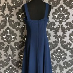 Something Blue FORMAL/MOTHER'S DRESSES Women's Formal Lace/Chiffon Navy Size S Tea Length