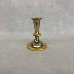 Something Blue Taper Candle Holder Size 4.5" Metal Gold CANDLES DECOR