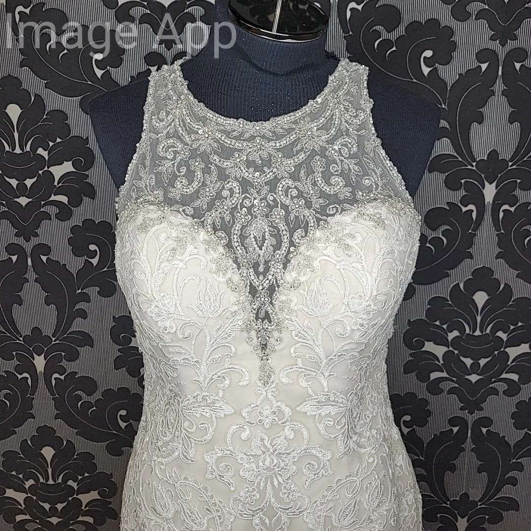 Something Blue Stella York 6435 Wedding Dress Lace Ivory/Moscato AS IS LARGE HOLES IN HIPS 4 Something Blue Stella York 6435 Wedding Dress Lace Ivory/Moscato AS IS LARGE HOLES IN HIPS