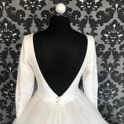 Something Blue Madison James MJ614 Women Wedding Dress Crepe/Tulle Ivory Size 8 WEDDING DRESSES