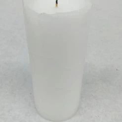 Something Blue Pillar Candle Wax White Size 7" CANDLES DECOR