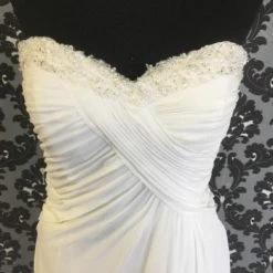 Something Blue Wedding WEDDING DRESSES Mon Cheri 216162 Women's Wedding Dress Chiffon Ivory Size 12