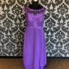 Something Blue Women Formal Lace/Chiffon Purple Size 20 FORMAL/MOTHER'S DRESSES