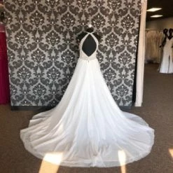 Something Blue Mori Lee Leilani Women Wedding Dress Tulle Ivory Size 12 Beaded WEDDING DRESSES