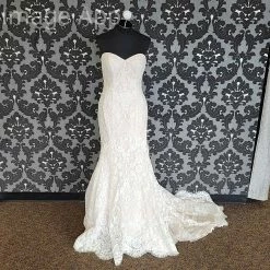 Something Blue Maggie Sottero MS8MZ494 Philomena Wedding Dress Lace Blush Size 10 WEDDING DRESSES